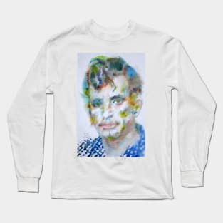 JACK KEROUAC watercolor portrait .2 Long Sleeve T-Shirt